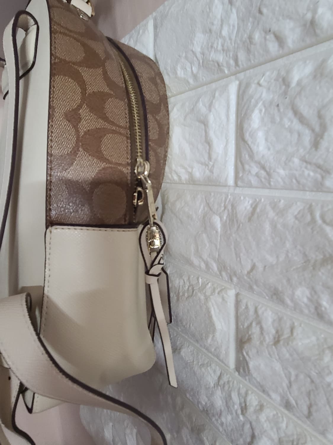 코치 여성 백팩 아이보리 시그니처 상품이미지5