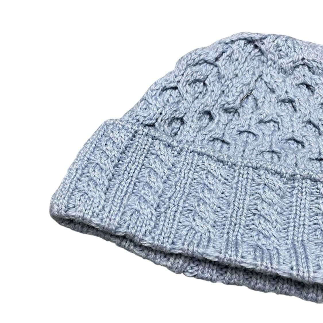 아일랜드아이 울 케이블 니트 비니 라이트 블루 상품이미지3