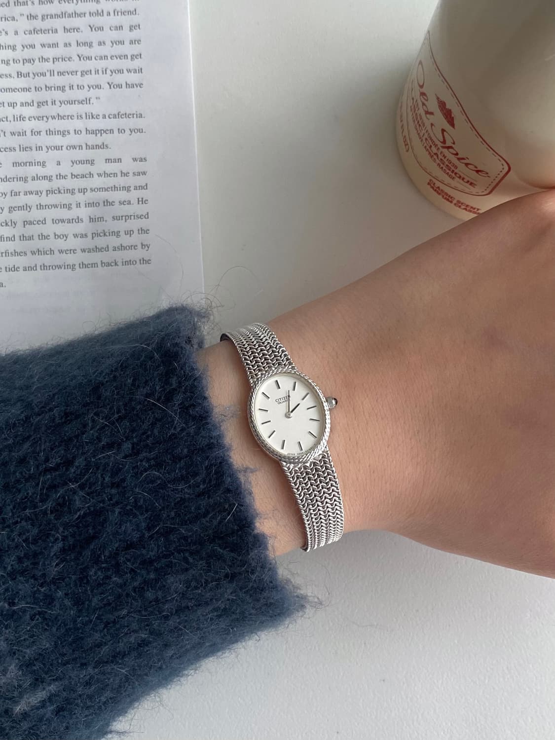 Citizen 시티즌 실버 트위스트 오벌 쿼츠 레이디스 상품이미지4