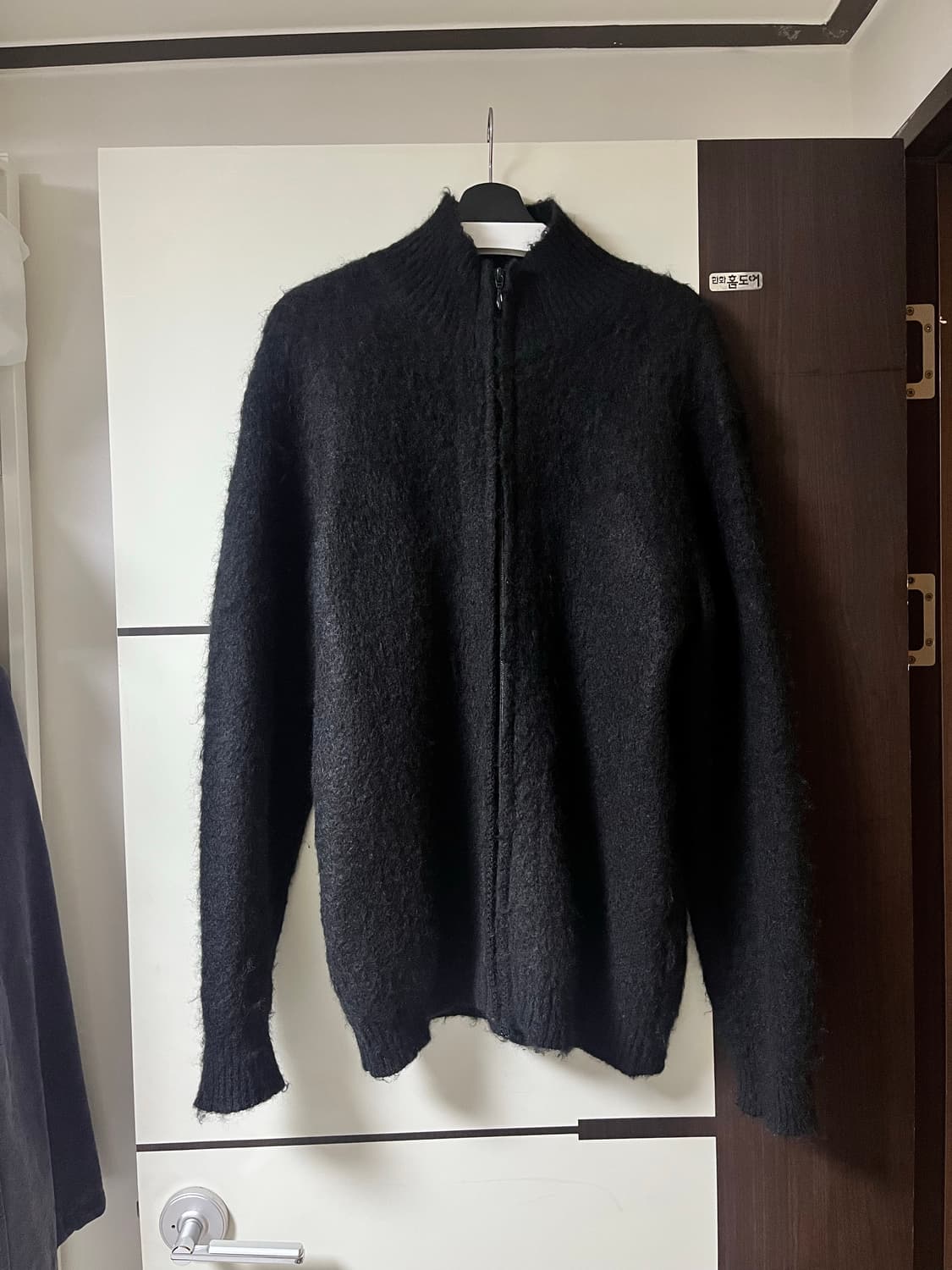 니들스 집 모헤어 가디건 블랙 L 상품이미지2