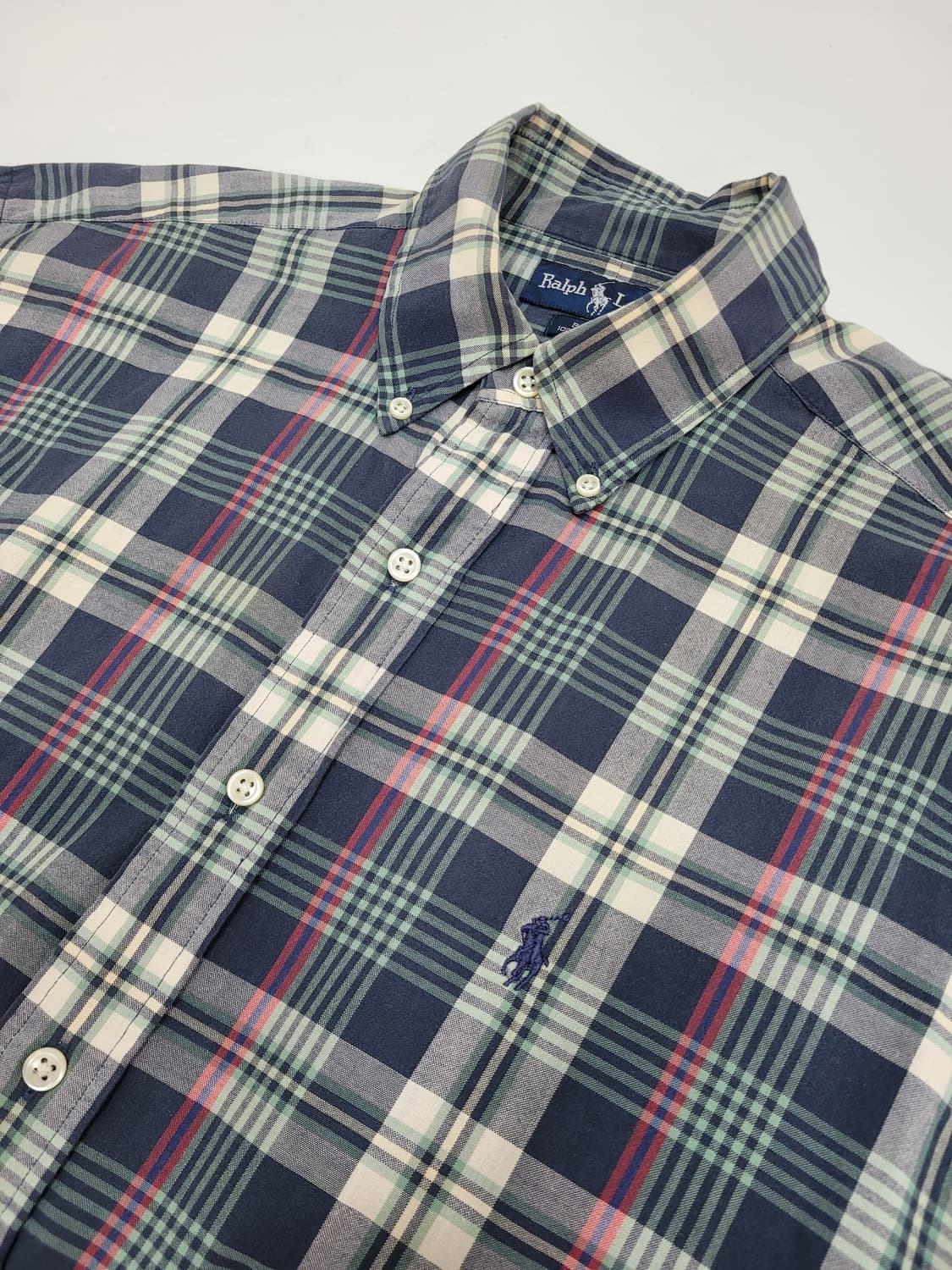POLO 90S 폴로 랄프로렌 블레이크핏 타탄 체크 셔츠 / 남 M  상품이미지3