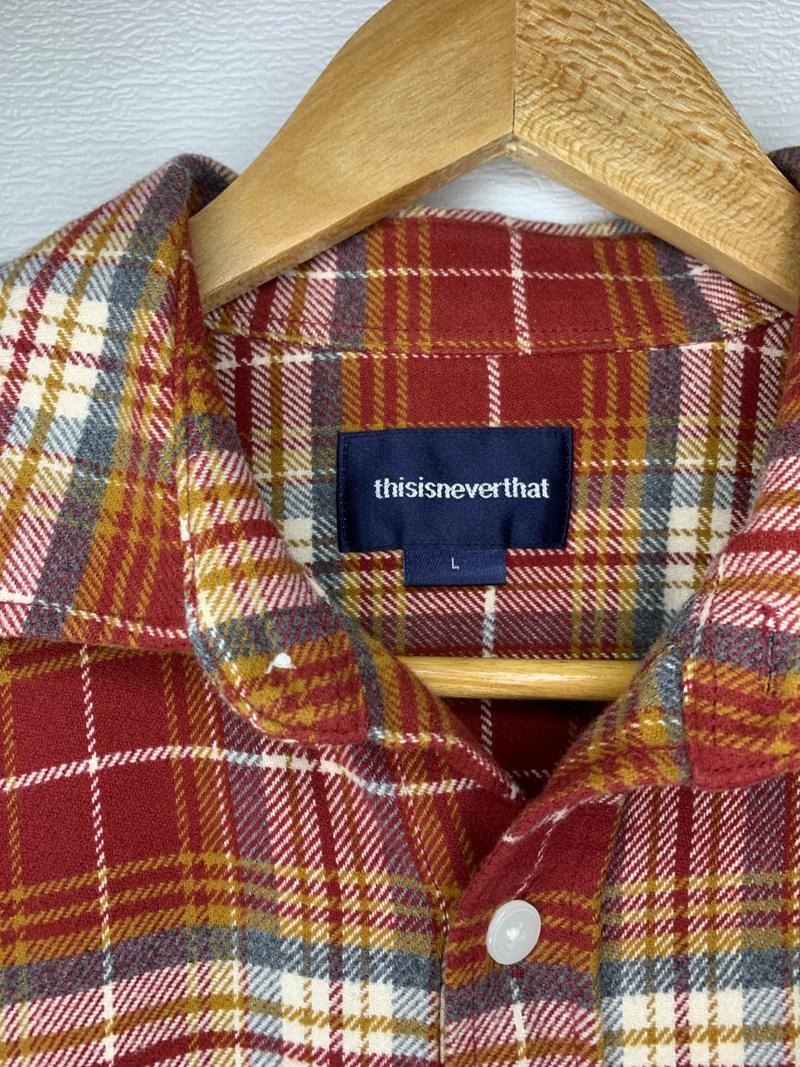 디스이즈네버댓 레드 체크 셔츠 L 상품이미지3