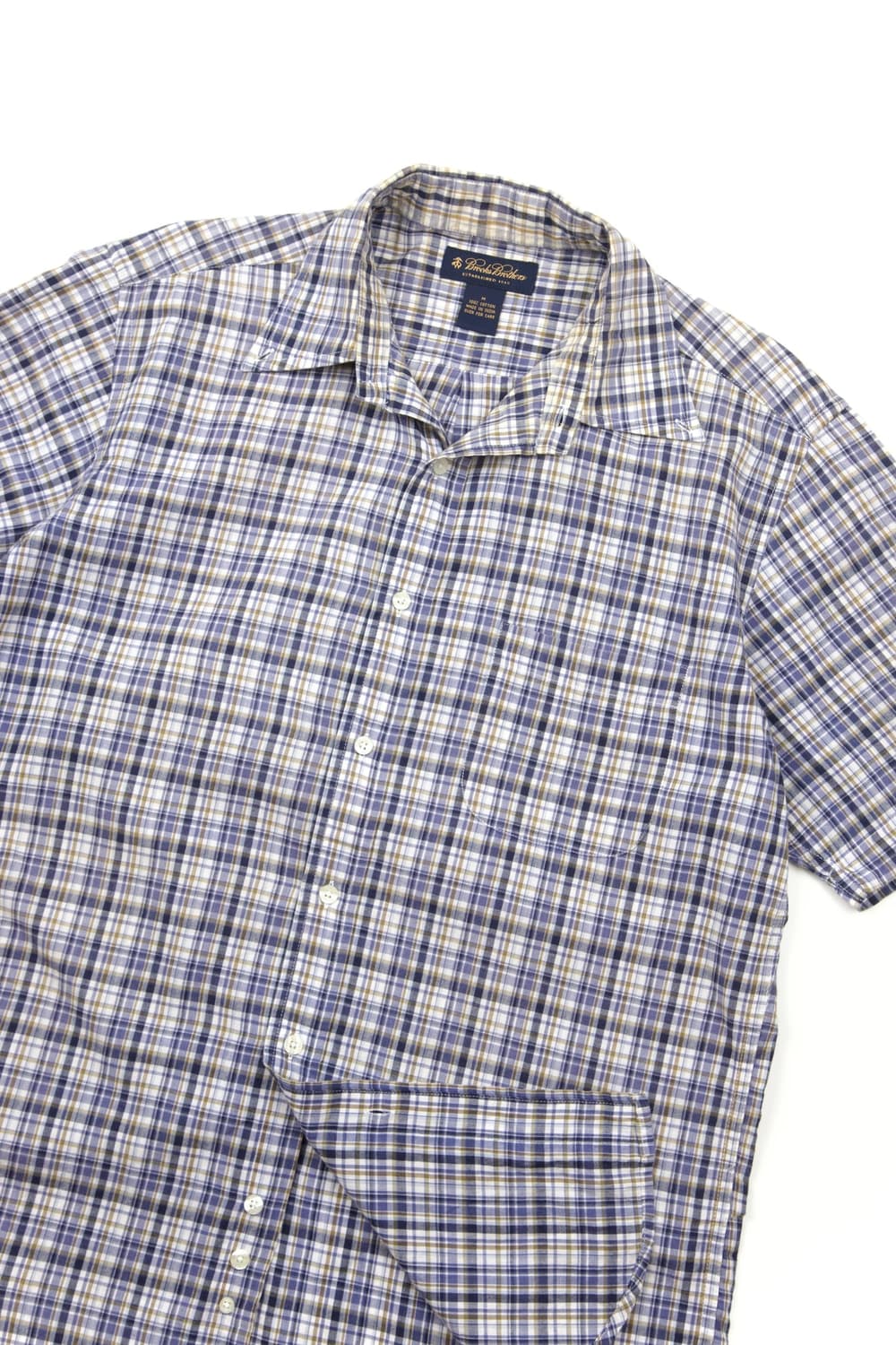 Brooks Brothers 마드라스 체크 버튼다운 셔츠 블루화이트 상품이미지3