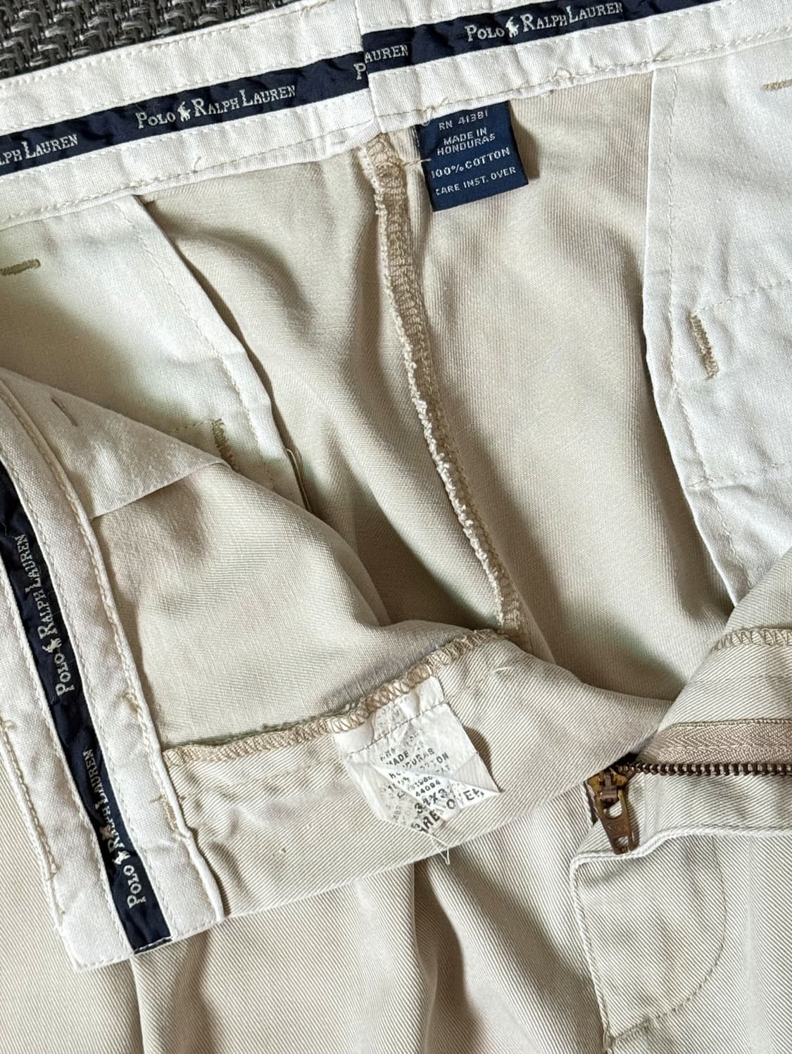 (34) 90s 폴로 랄프로렌 HAMMOND 더블 플리츠 치노팬츠 상품이미지4