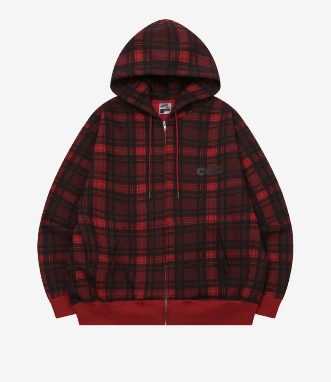 챈스챈스 체크 후드집업 상품이미지1