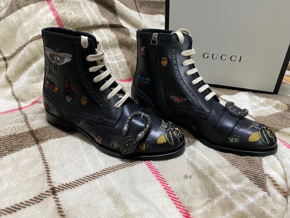 구찌 꿀벌 자수 부츠 8 (265-270) 상품이미지5