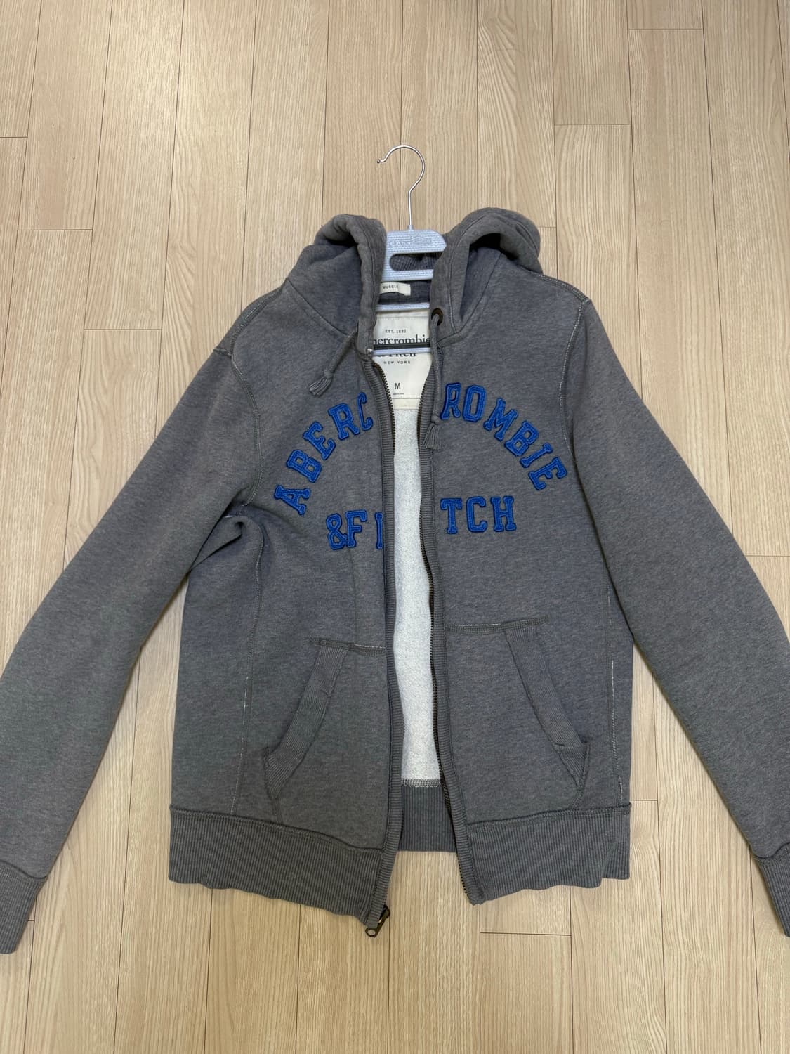 아베크롬비 그레이 후드집업 상품이미지1