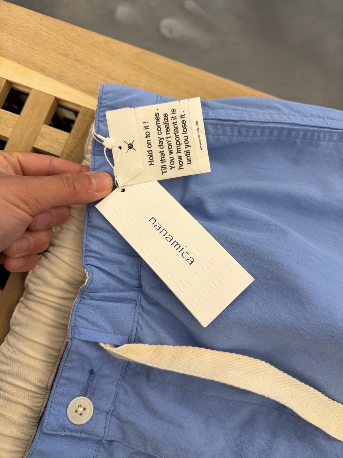 nanamica Wide Cargo Pants 나나미카 스카이블루 팬츠 상품이미지3