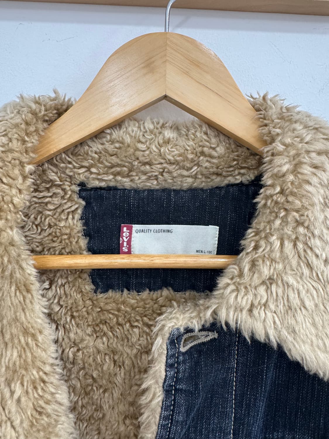 리바이스 맨즈 데님 쉐르파 트러커 양털 진청 상품이미지3