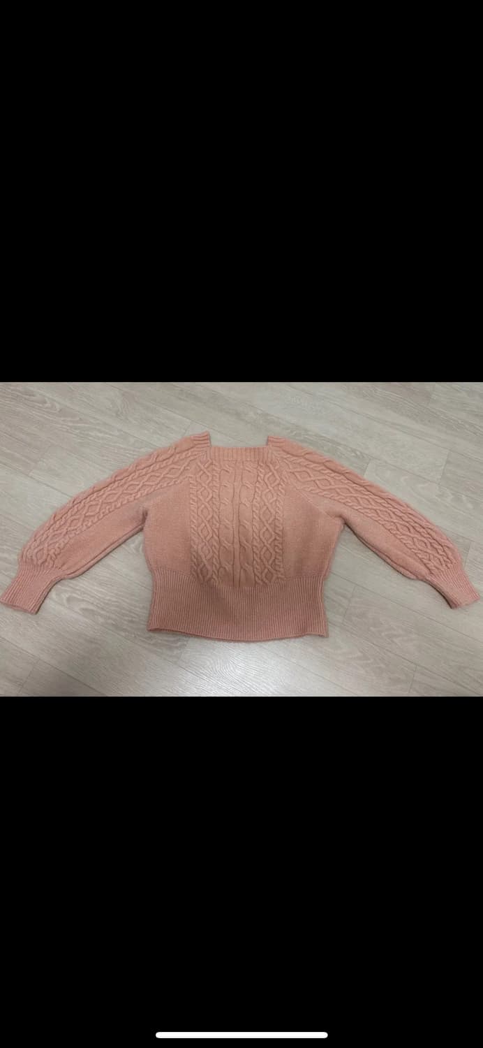 핑크 꽈배기 니트 스웨터 상품이미지2