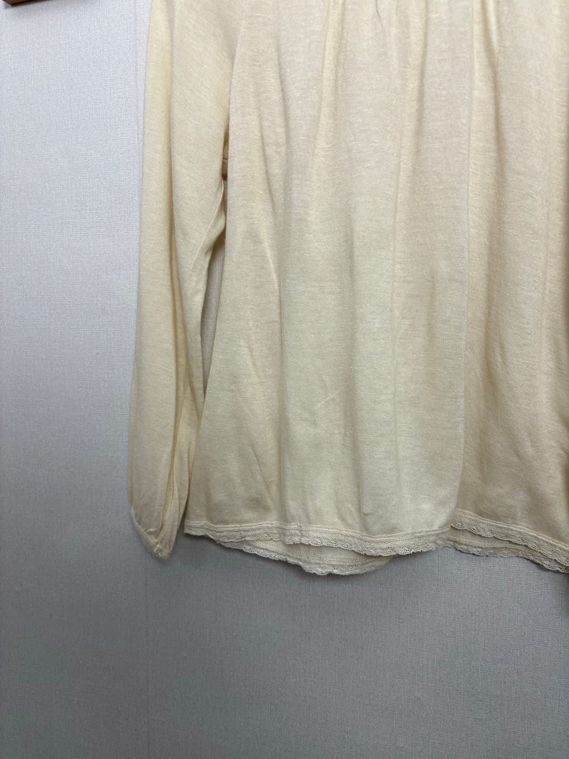 아이보리 레이스 니트 티셔츠 상품이미지8