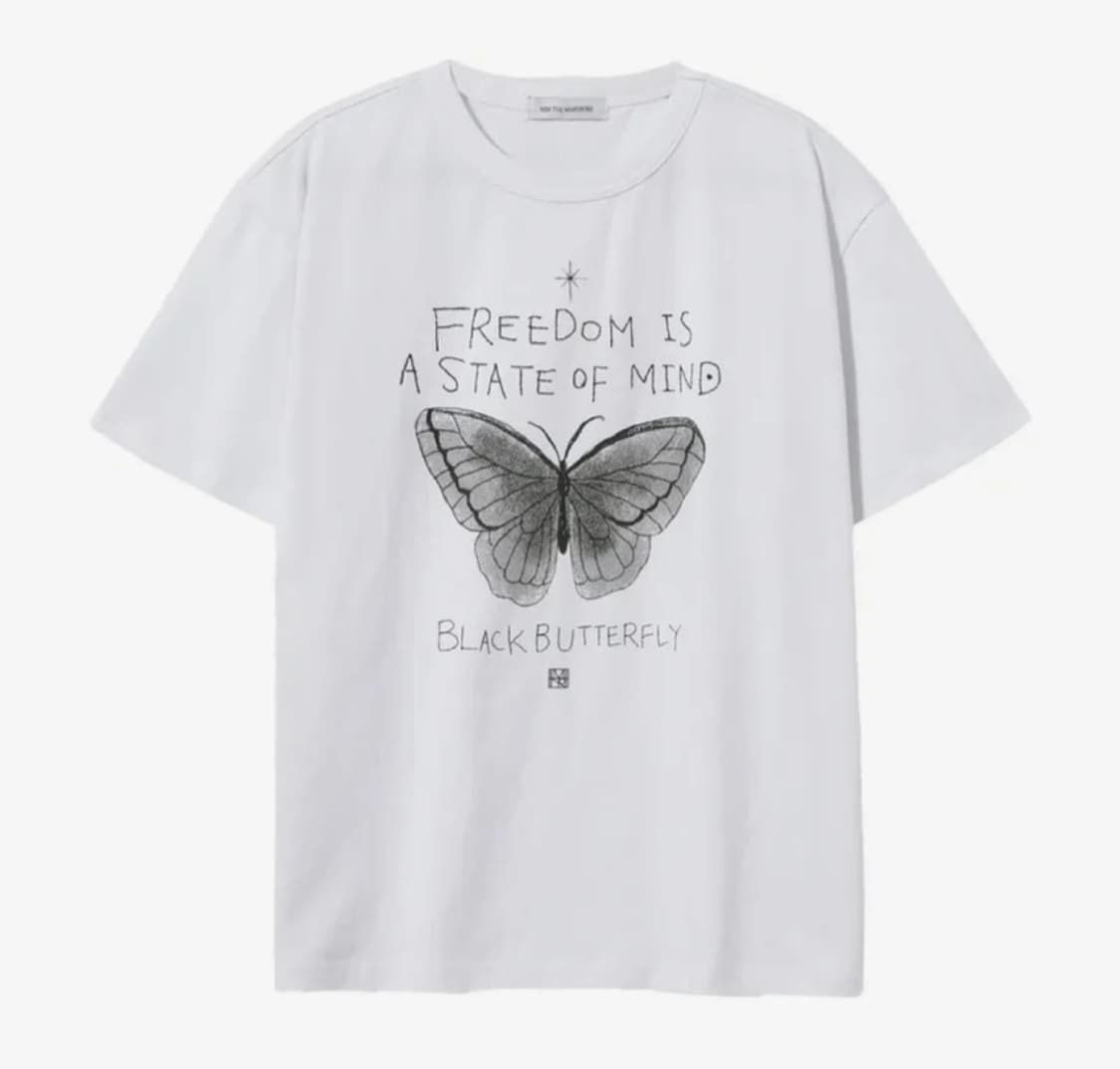 밈더워드로브 버터플라이 반팔티셔츠 (새상품) 상품이미지1