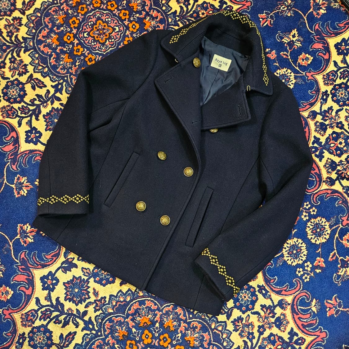 레이토그(Raye Tog) 엔틱 버튼 사이드 징's 더플 울자켓 상품이미지1