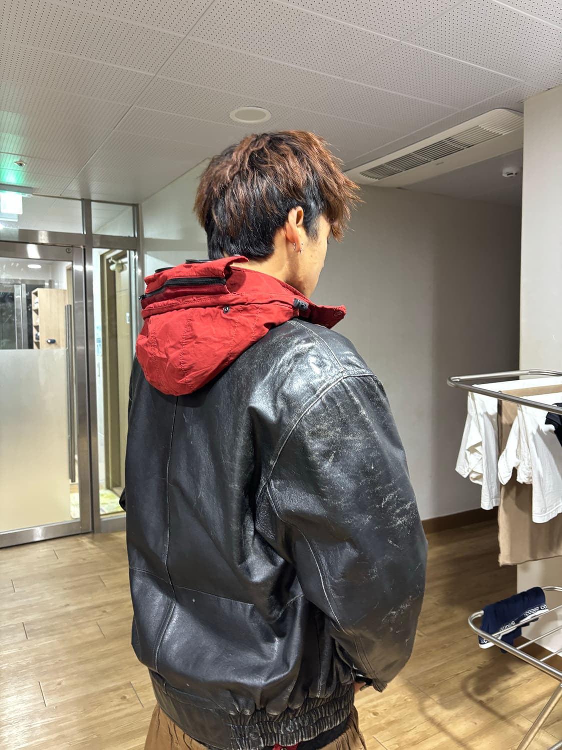 빈티지 레더 봄버 자켓 상품이미지8