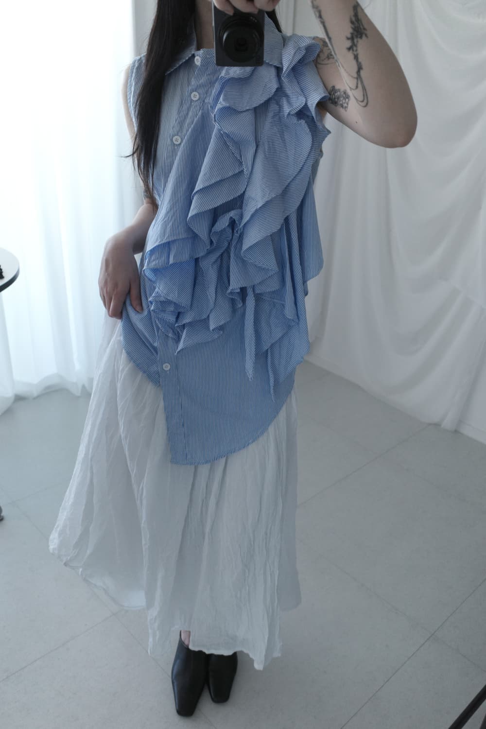 frill sleeveless shirt  상품이미지8