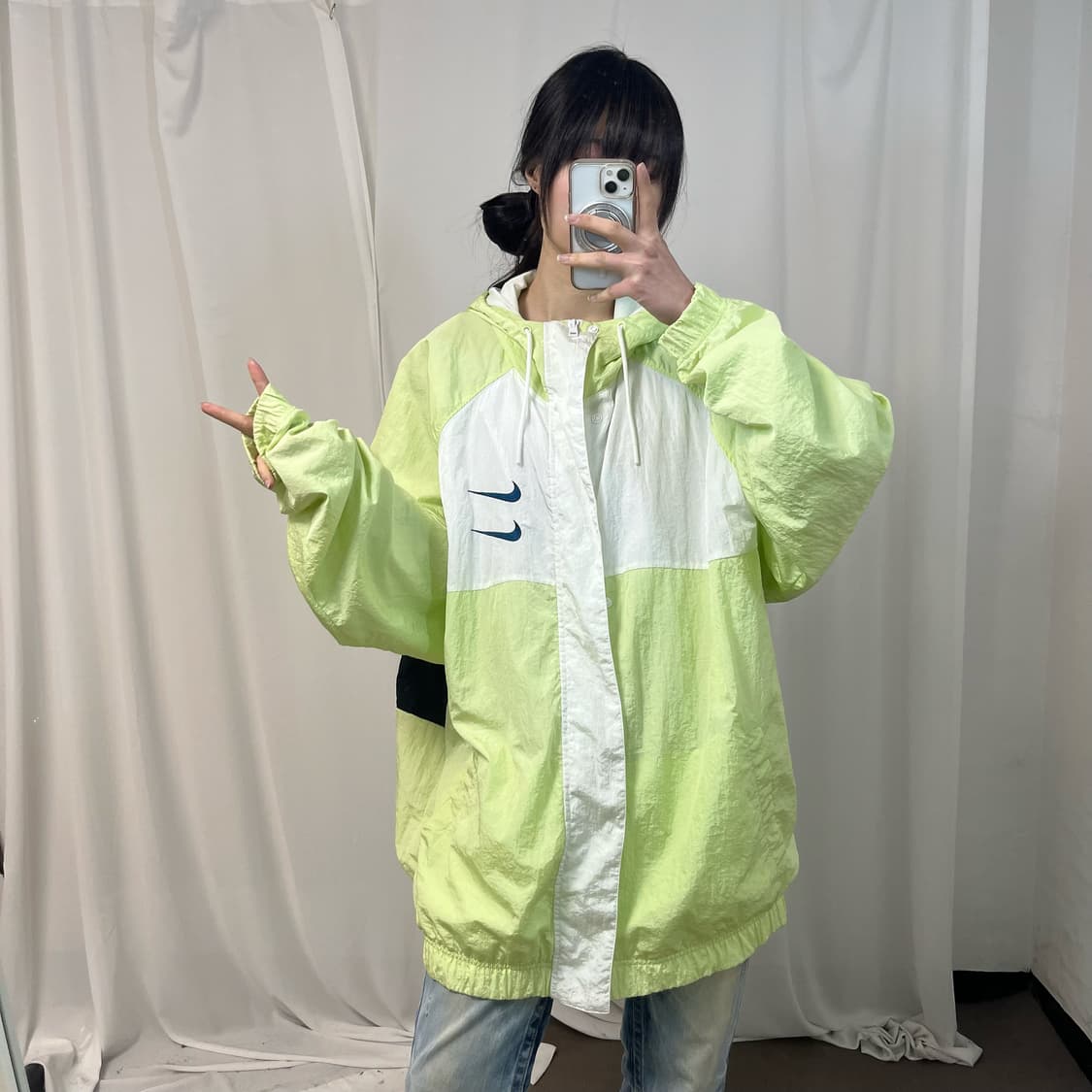 Nike double swoosh nylon windbreaker 상품이미지2