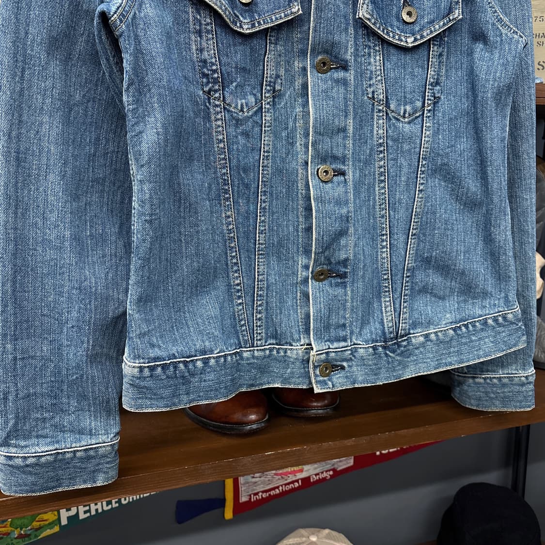 00s 에드윈 503 빈티지 워시드 타입3 트러커 데님자켓 N918 상품이미지4