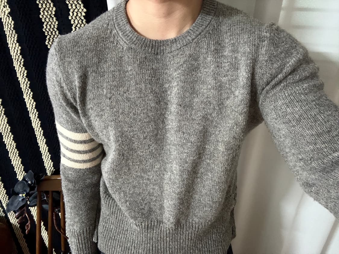 톰브라운 셰틀랜드 크롭 니트 상품이미지2