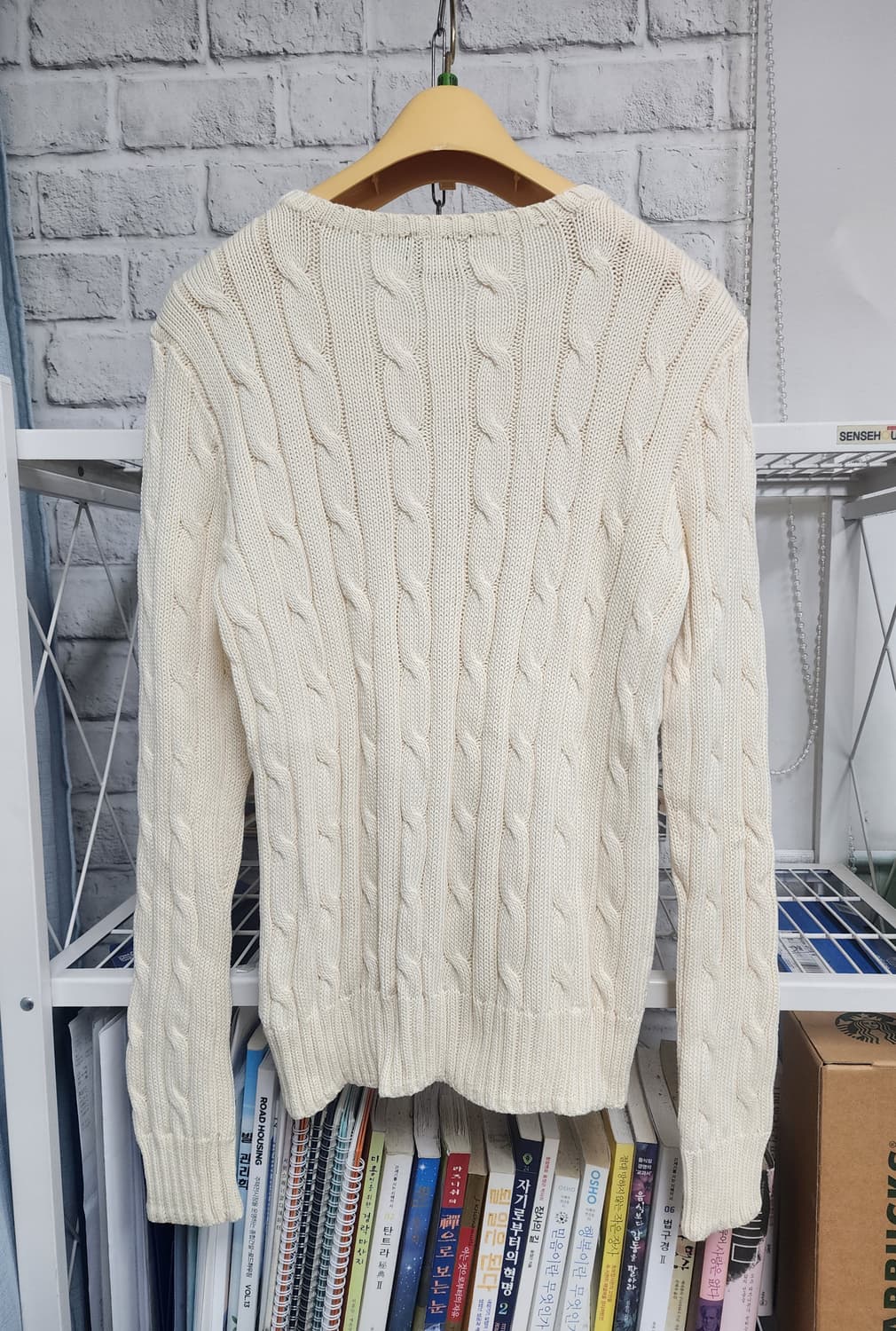 폴로랄프로렌 여성니트 M 피마코튼 케이블니트 꽈베기니트 WM11 상품이미지4