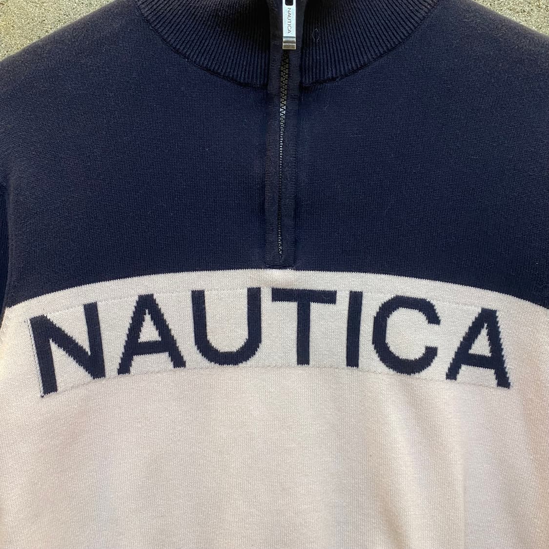 미국 빈티지 Nautica 터틀넥 반집업 니트 상품이미지2