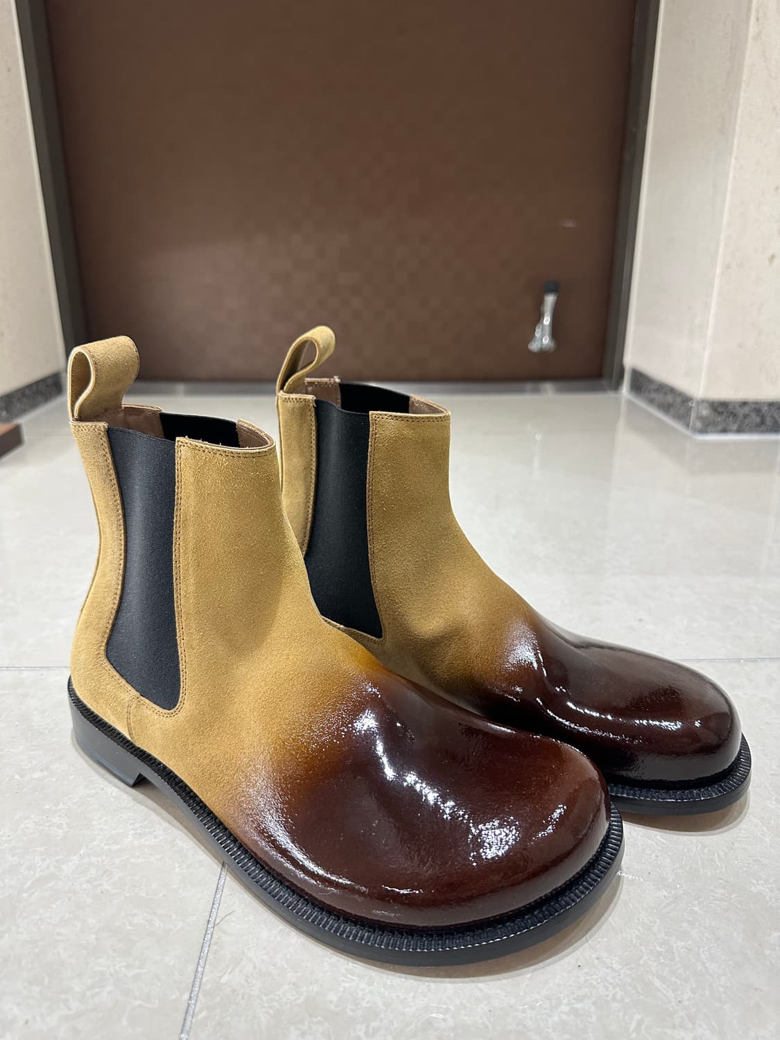 [정품, 새상품/EU 41] 로에베 캄포 첼시부츠 스웨이드 투톤 상품이미지3