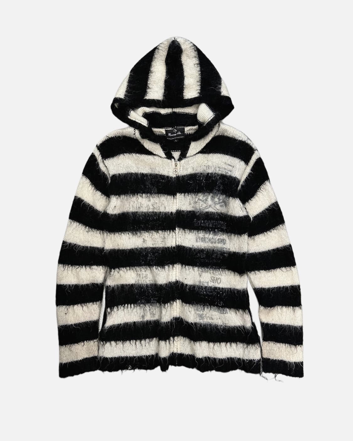 BERNINGS SHO mohair stripe hood zip-up 상품이미지2