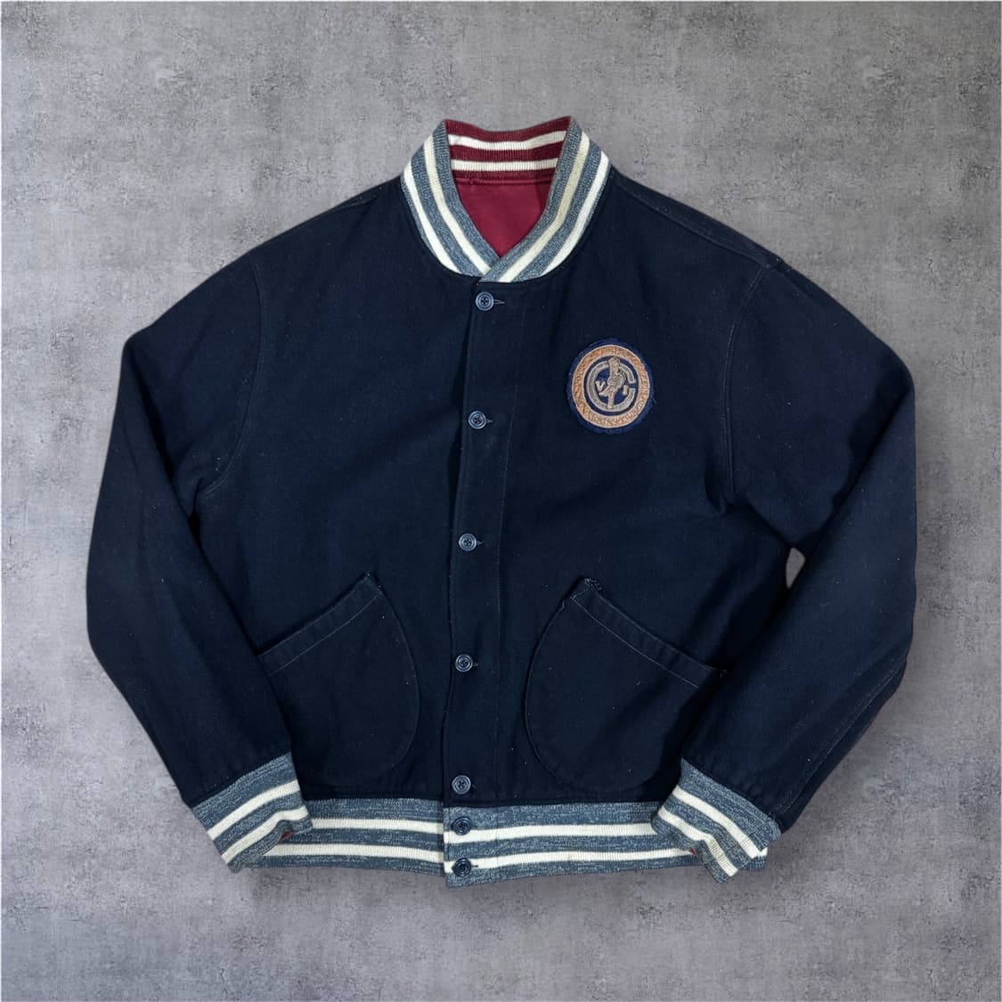 폴로 랄프로렌 리버서블 사틴/울 자켓 XL 상품이미지4