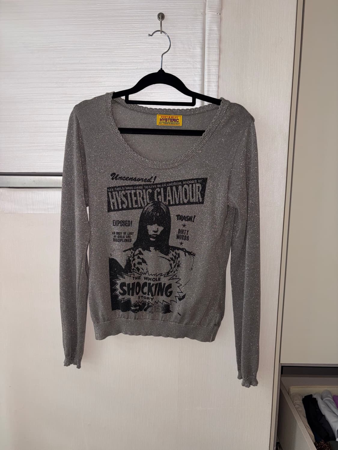 히스테릭글래머 울 쇼킹 탑 그레이 상품이미지5