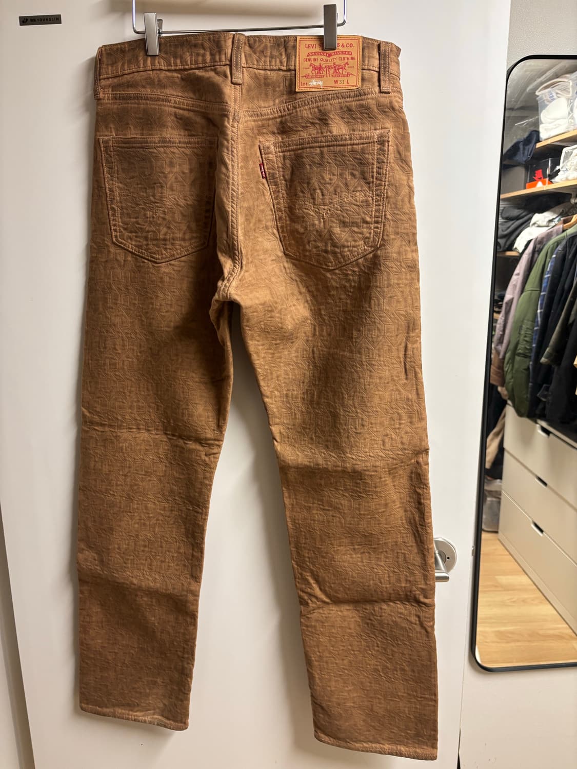 [31] 스투시 X 리바이스 자카드 진 브라운 상품이미지2