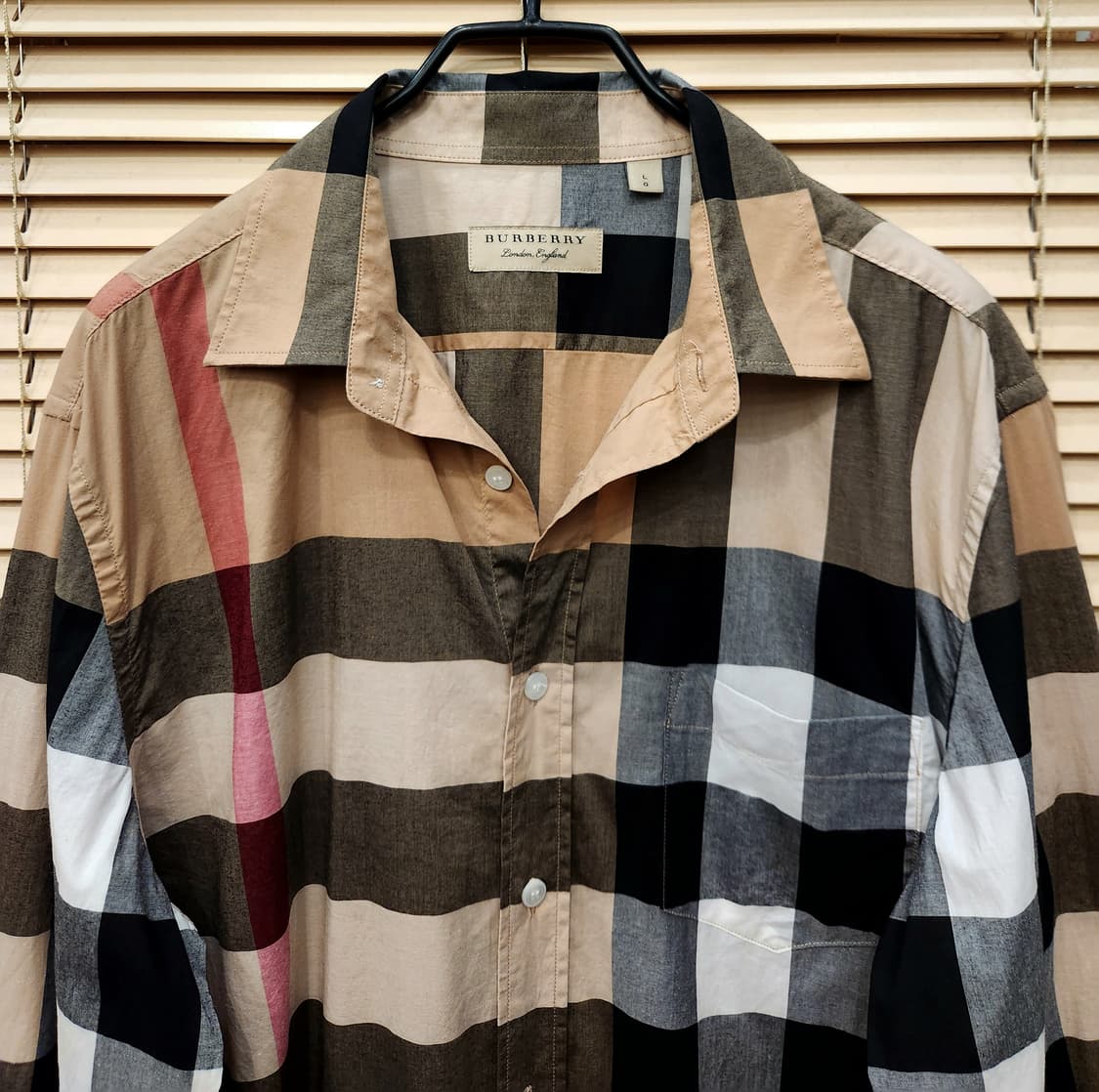 버버리 아카이브 코튼 체크셔츠 상품이미지2