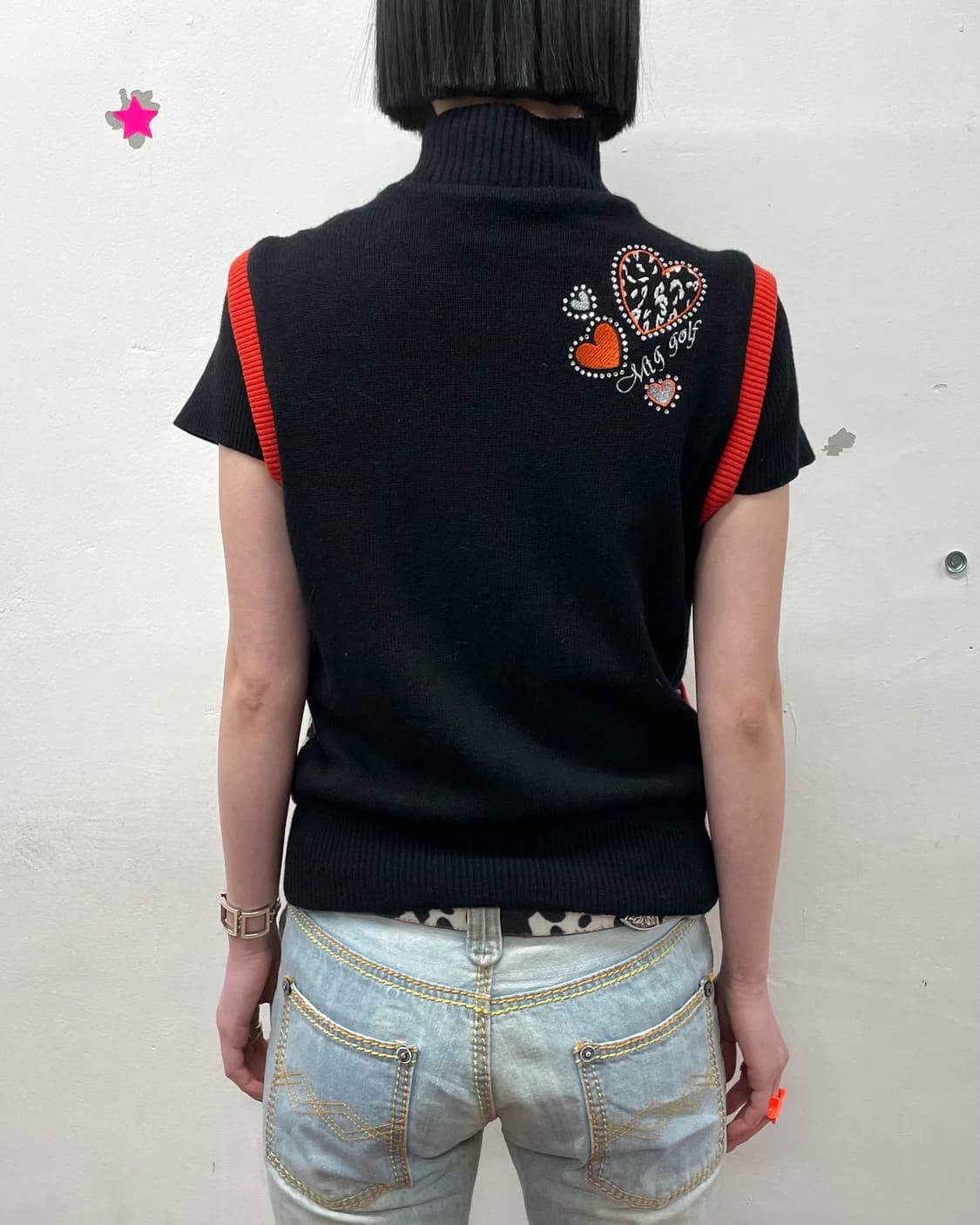 Leopard Cubic Zip-Up Short Sleeve 상품이미지2