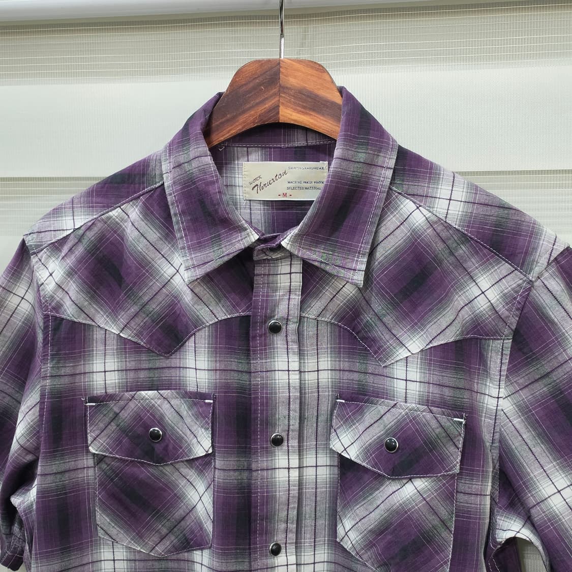 Thruxton 웨스턴 반팔 체크셔츠 - M 상품이미지2