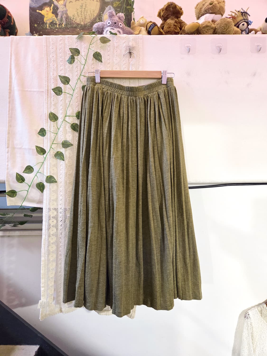 녹차 니트 롱스커트 상품이미지1