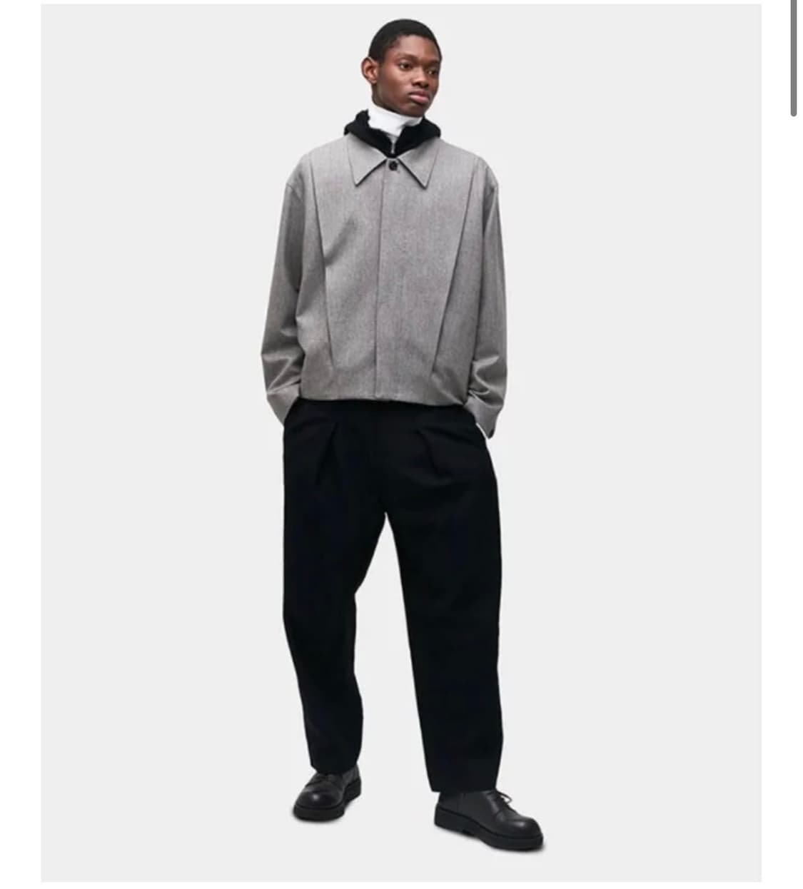 쿠어 타스마니아 플리츠 울 자켓 M사이즈 상품이미지3