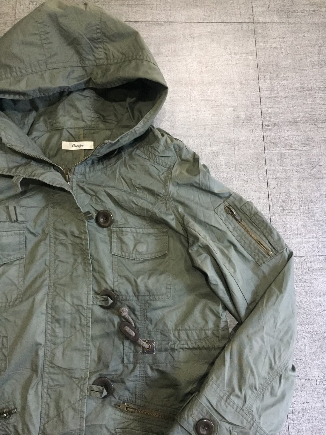 일본빈티지 Oscope 오리엔탈펑크긱시크y2k 사파리후드자켓 상품이미지2