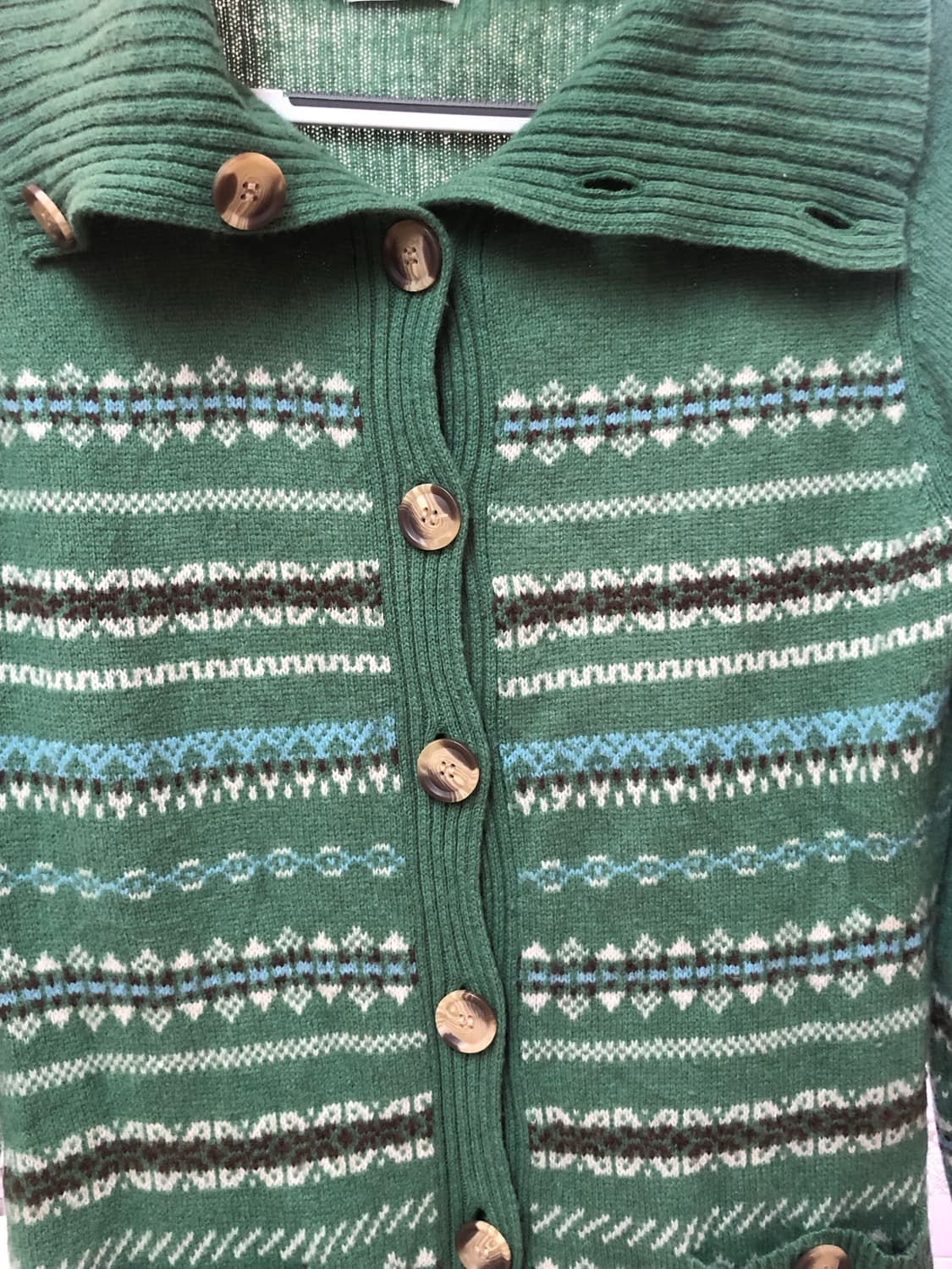 미사깔 초록 노르딕 가디건 … 임수정이 생각나는 상품이미지2