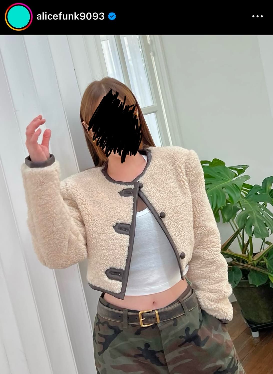 새상품/구할수없는/약30%저렴)시어링크롭자켓-아이보리/ 인스턴트펑크 상품이미지2