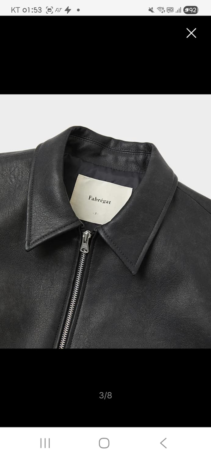 파브레가 바드 레더 봄버자켓(차콜) 상품이미지2