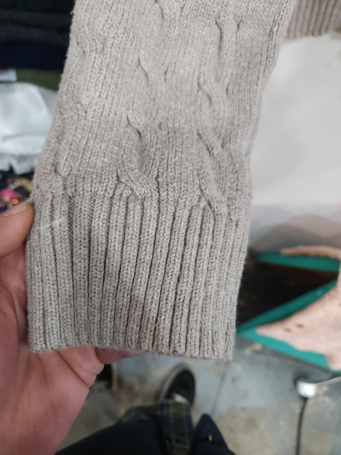 폴로 랄프로렌 베이지 꽈배기 코튼 니트

 상품이미지5