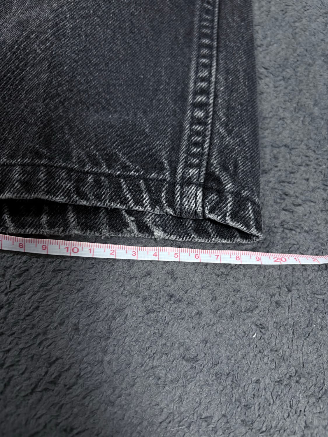 (33x34, 실측 32) 리바이스 505 USA 오렌지탭 흑청 상품이미지9