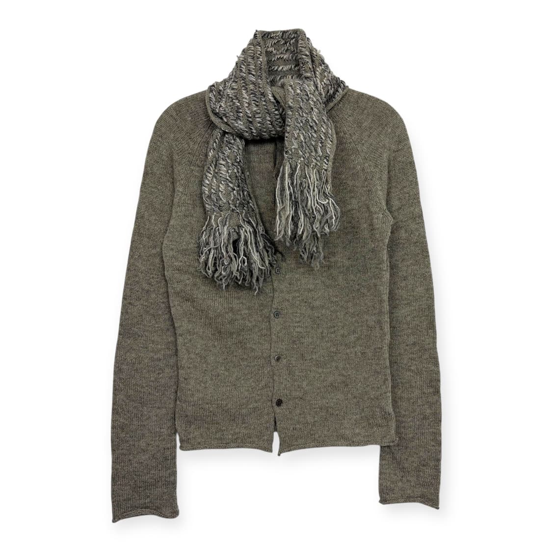 요지야마모토 패턴 니트 가디건 상품이미지1