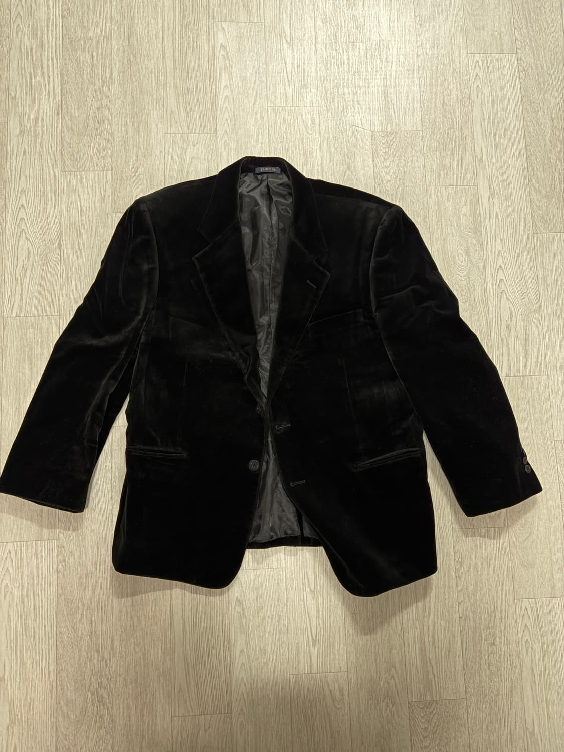 TRAD CLUB 빈티지 블랙 벨벳 블레이저 상품이미지1