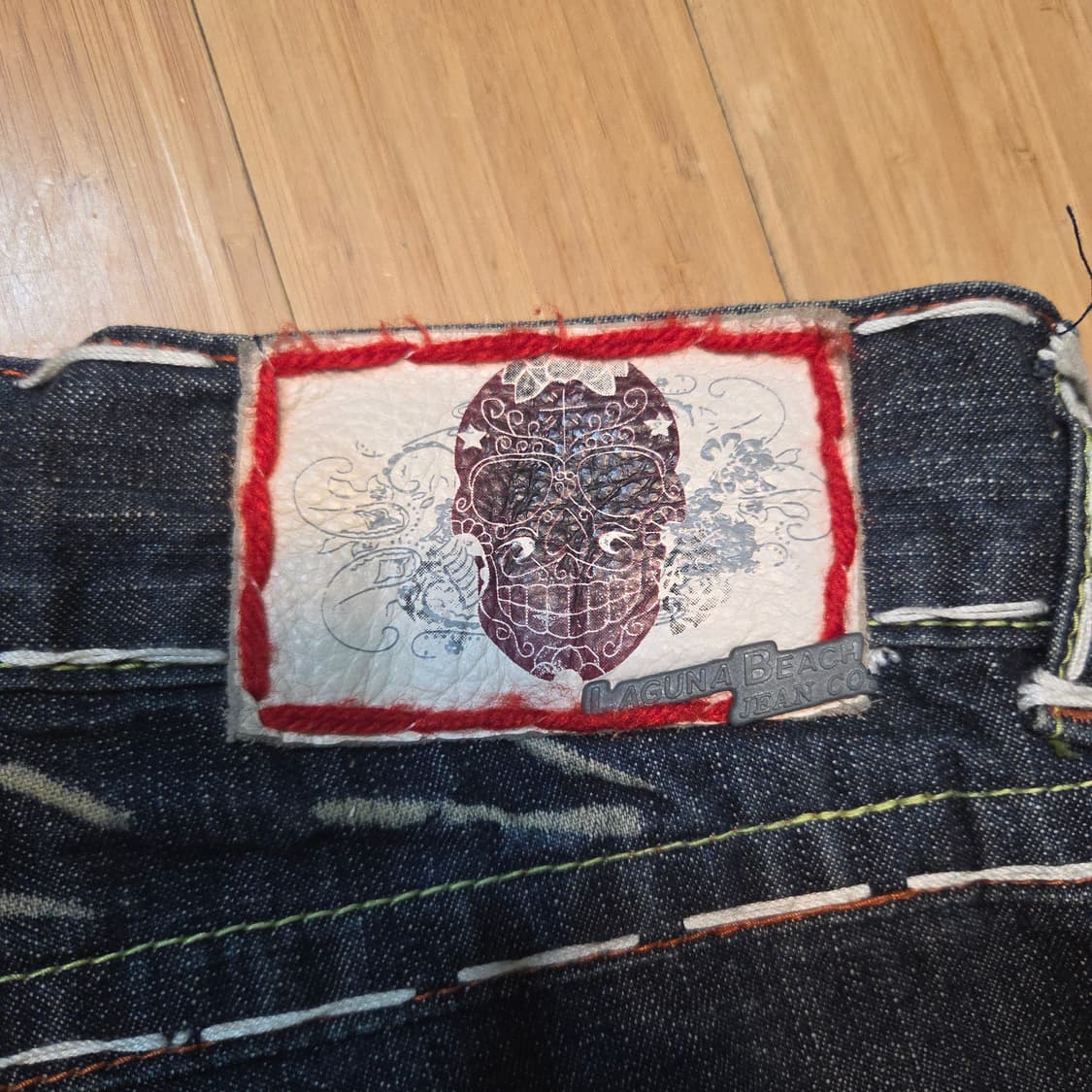 Y2K 라구나비치 스티치 커스텀 데님팬츠 (32in)

 상품이미지7