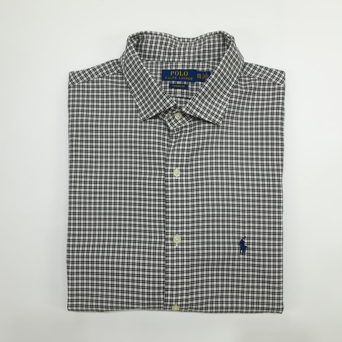 CN318 2XL 폴로 랄프로렌 블랙 마이크로타탄체크 긴팔 셔츠 남방 상품이미지8