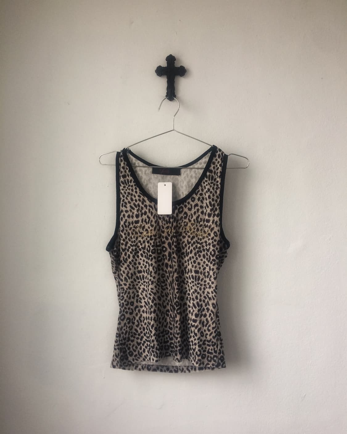 Lettering printing leopard pattern velve 상품이미지1
