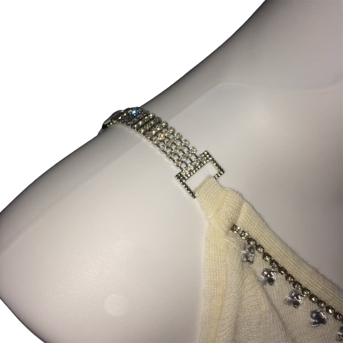 세실맥비 오프 숄더 큐빅 스톤 체인 오프 숄더 니트 갸루 y2k 상품이미지5