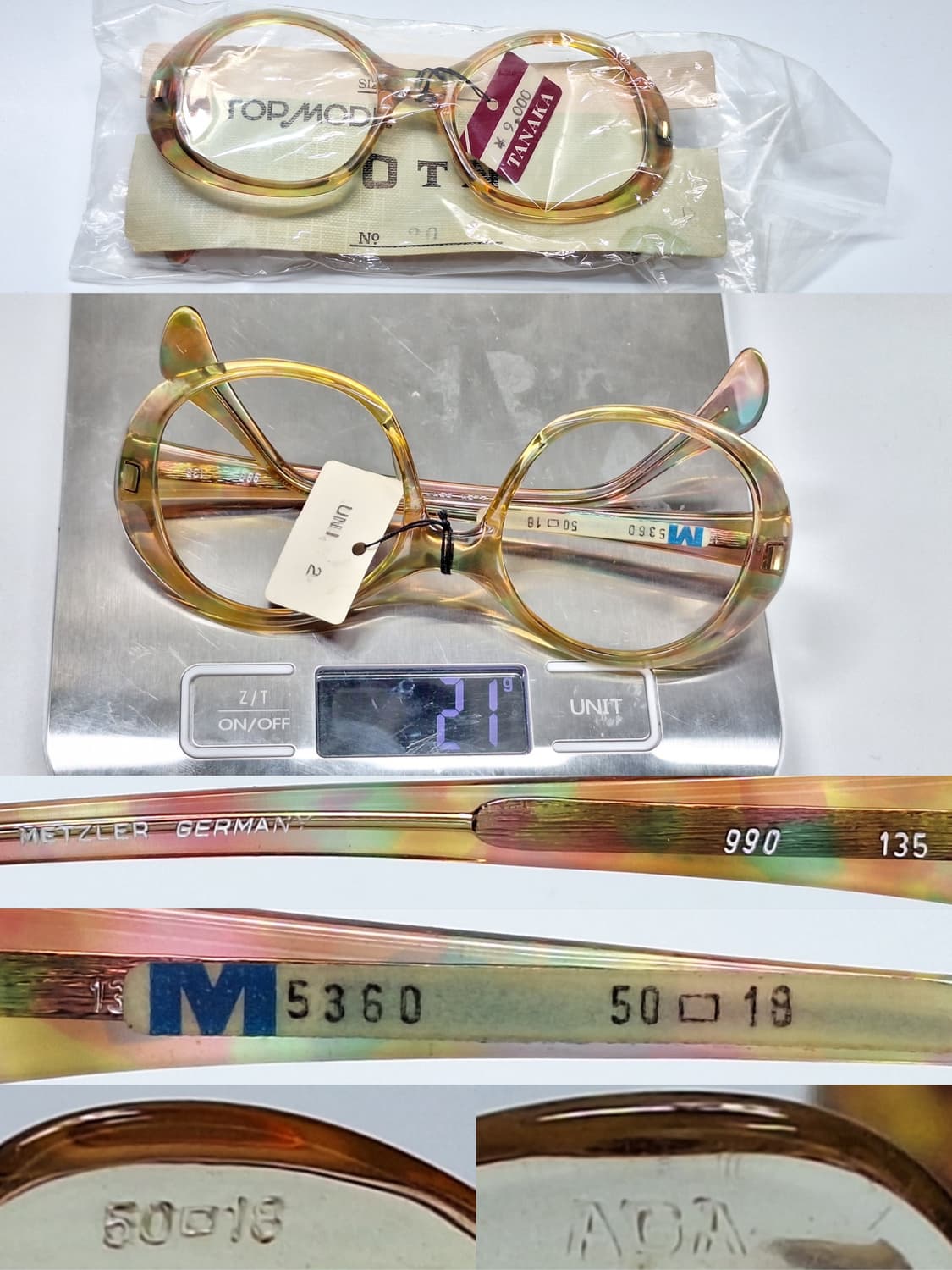 80s 독일제 빈티지 데드스톡/METZLER M5360 안경테 50mm 상품이미지8