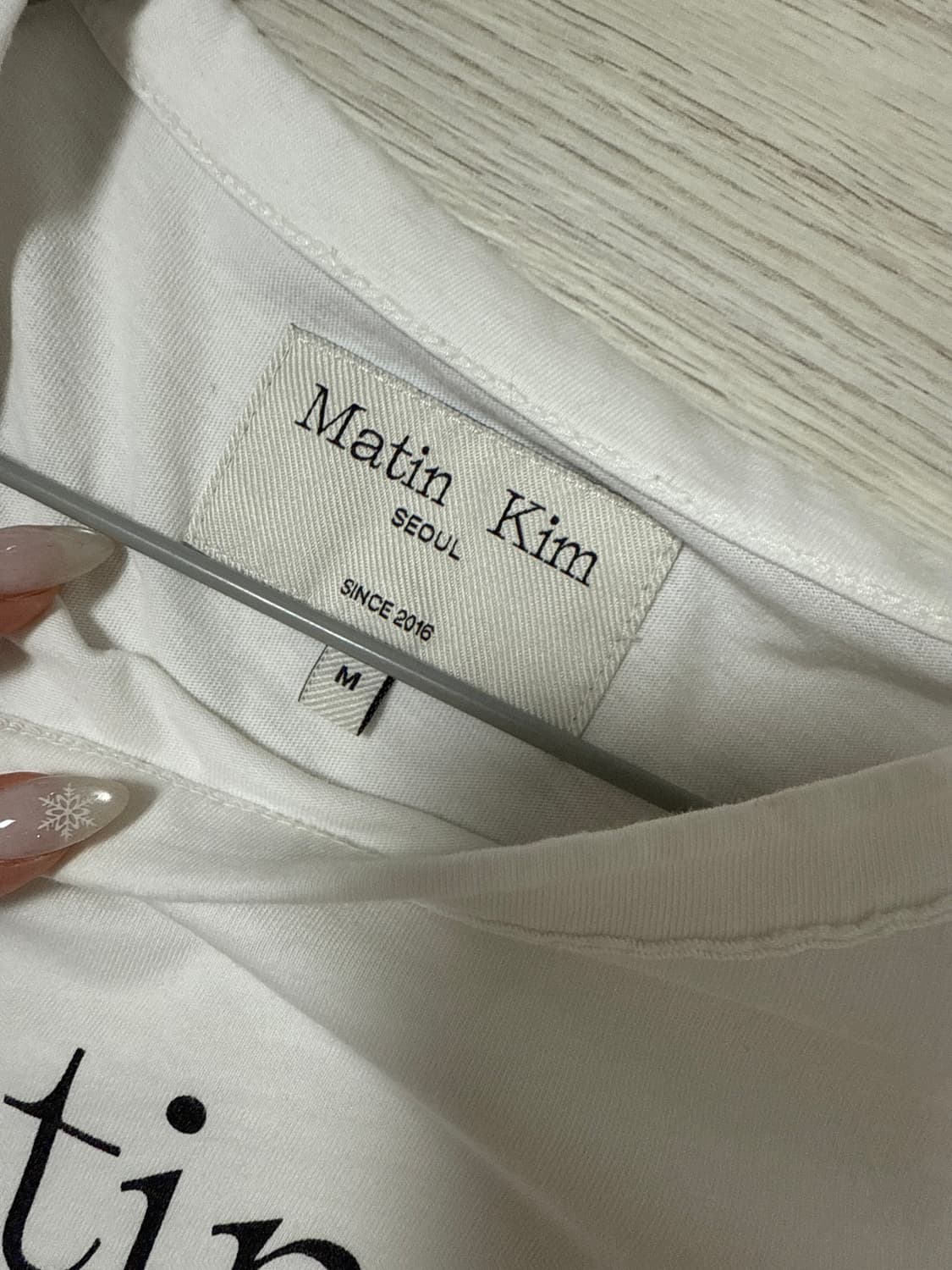 마뗑킴  크롭 반팔티셔츠 M 상품이미지2