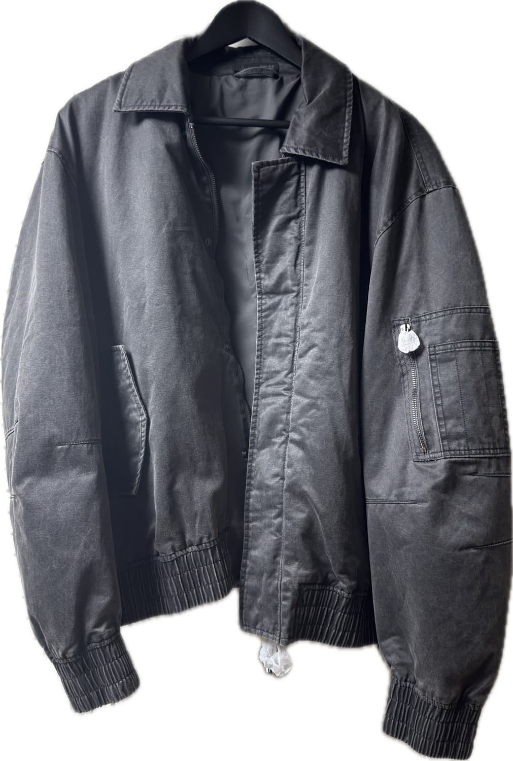 자라 왁스드 이펙드 워시드 자켓 L 상품이미지2