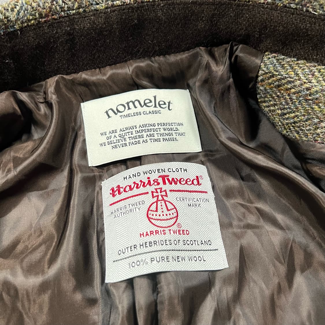 노맬렛 해리스 트위드 헤링본 울 블레이저 자켓 상품이미지5